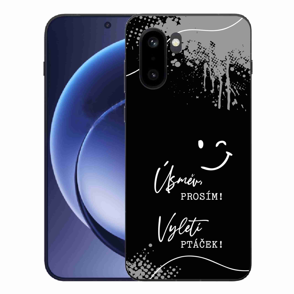 Gél borító mmCase One Plus 15R - vicces szöveg 4 fekete háttérrel
