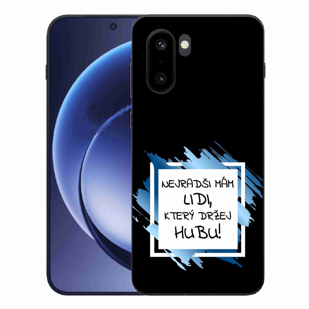 Gél borító mmCase a One Plus 15R készülékre - vicces szöveg 7 fehér és fekete háttérrel