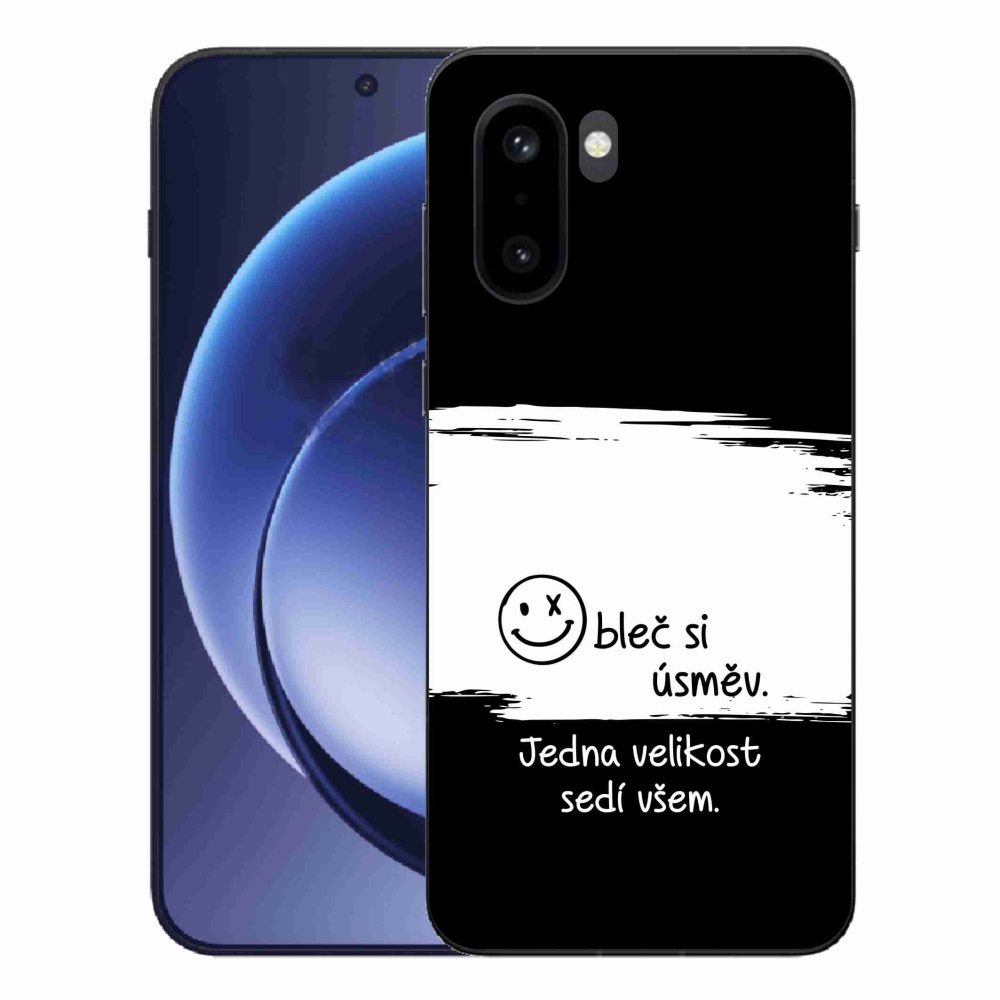 Gél borító mmCase a One Plus 15R készülékhez - vicces szöveg 8 fekete-fehér háttérrel