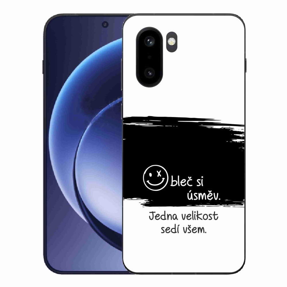 Gél borító mmCase a One Plus 15R készülékre - vicces szöveg 8 fekete-fehér háttérrel