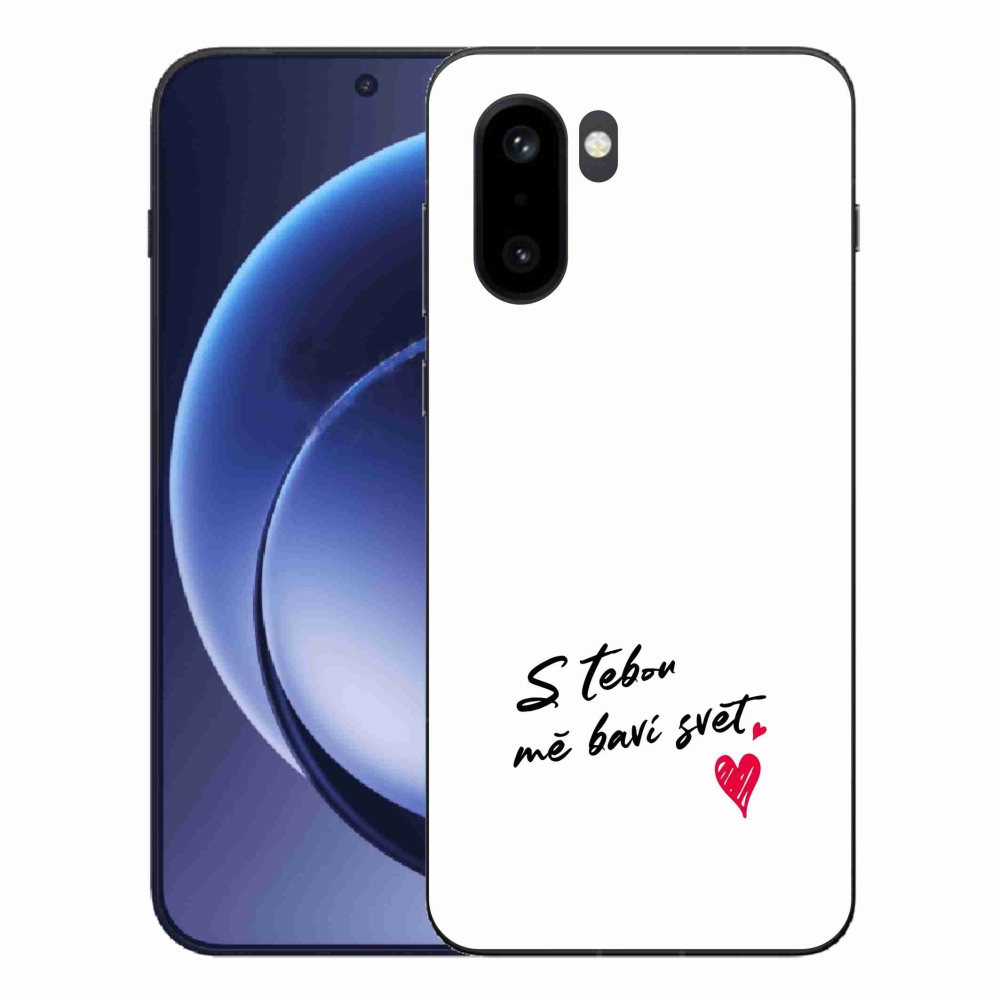 Gél borító mmCase a One Plus 15R készülékre - szerelmes szöveg 1 fehér háttér