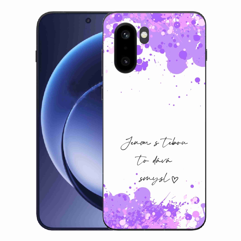 Gél borító mmCase One Plus 15R - szerelem szöveg fehér háttérrel