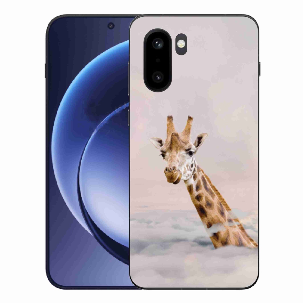 Zselés borítás mmCase a One Plus 15R készülékhez - zsiráf a felhőkben