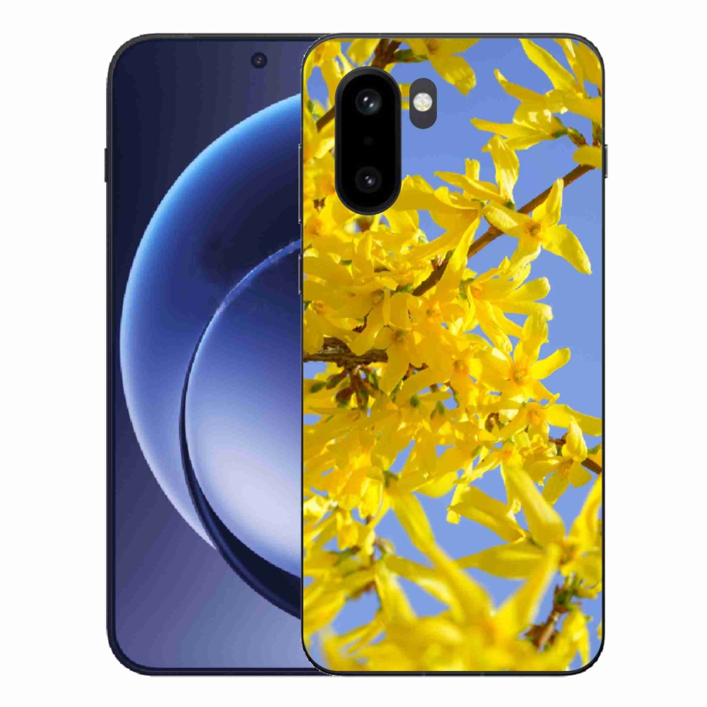 Zselés tok mmCase One Plus 15R-hez - sárga virágok
