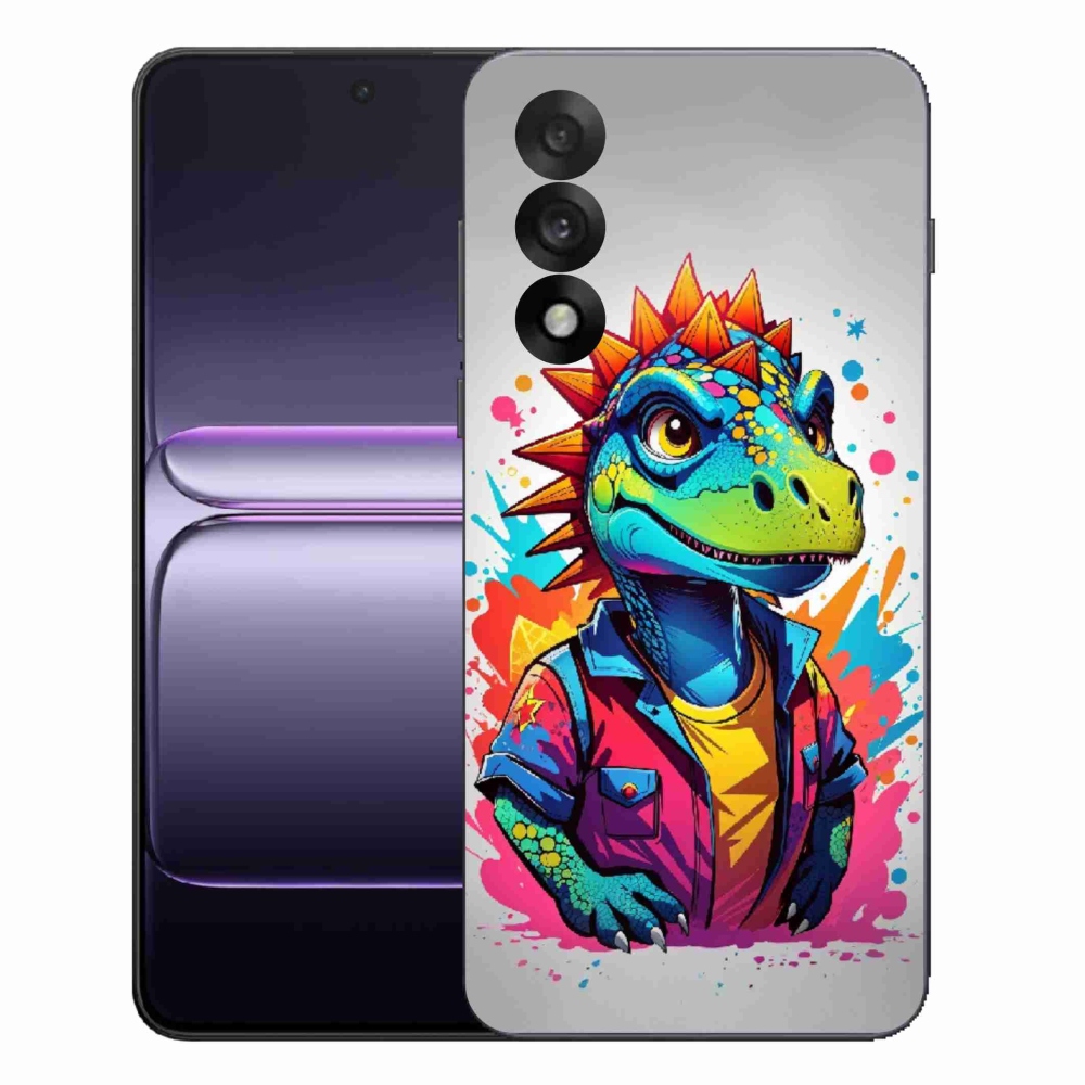 Gél borító mmCase a One Plus Nord 5-re - színes dinoszauruszok
