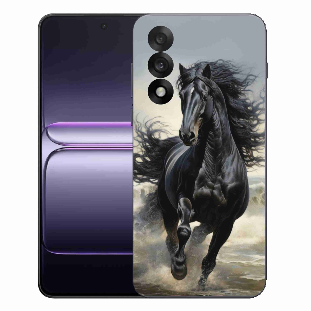 Gél borítás mmCase One Plus Nord 5 - futó fekete ló