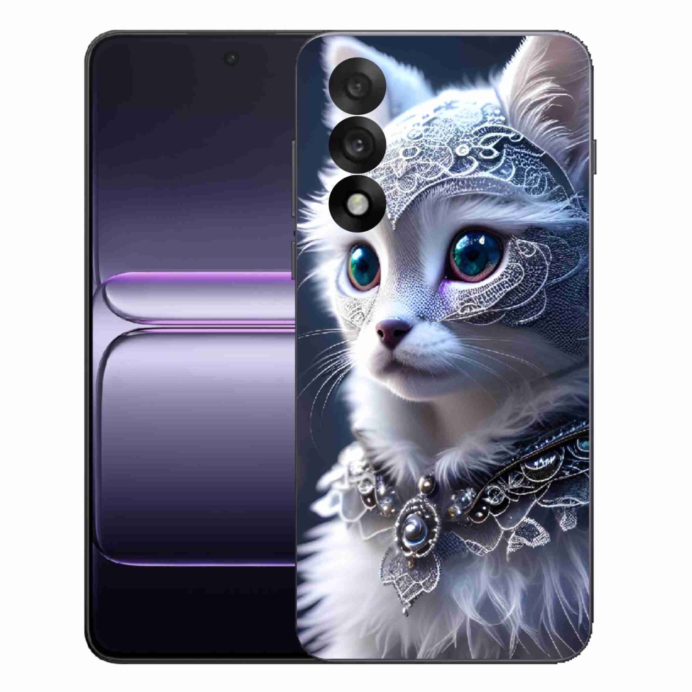 Zselés tok mmCase a One Plus Nord 5 készülékhez - fehér macska