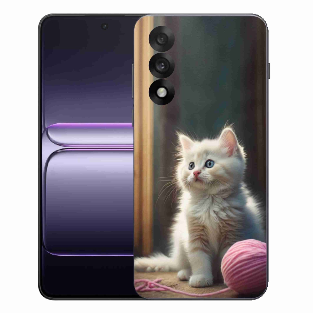 Gél védőhuzat mmCase a One Plus Nord 5 készülékhez - fehér cica 2