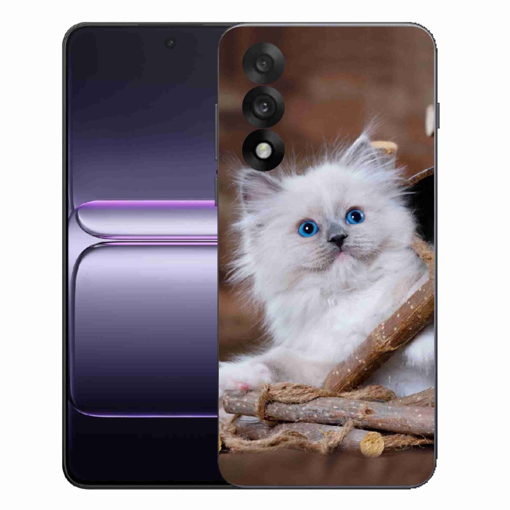 Gél borítás mmCase on One Plus Nord 5 - fehér cica