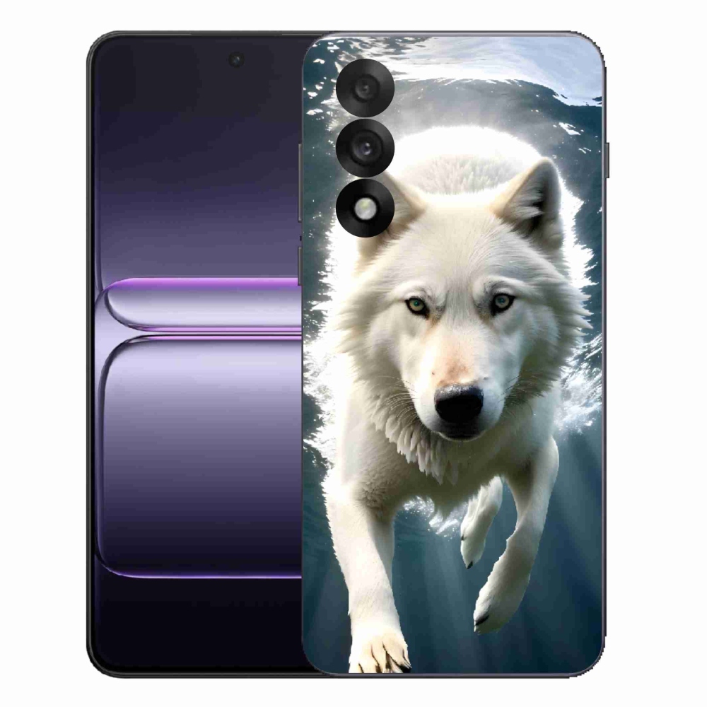 Gél védőhuzat mmCase One Plus Nord 5 - fehér farkashoz