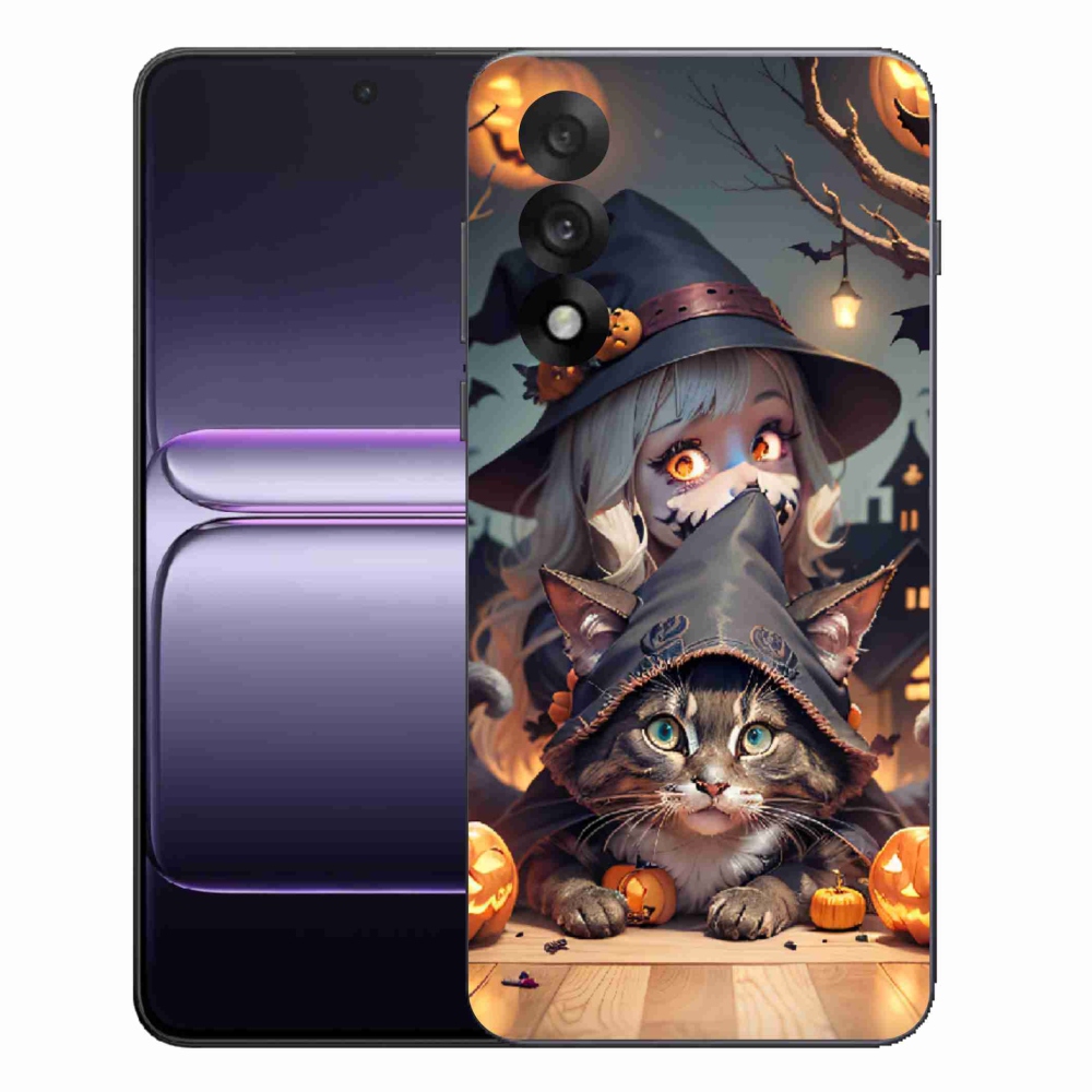Gél borítás mmCase on One Plus Nord 5 - boszorkány macskával