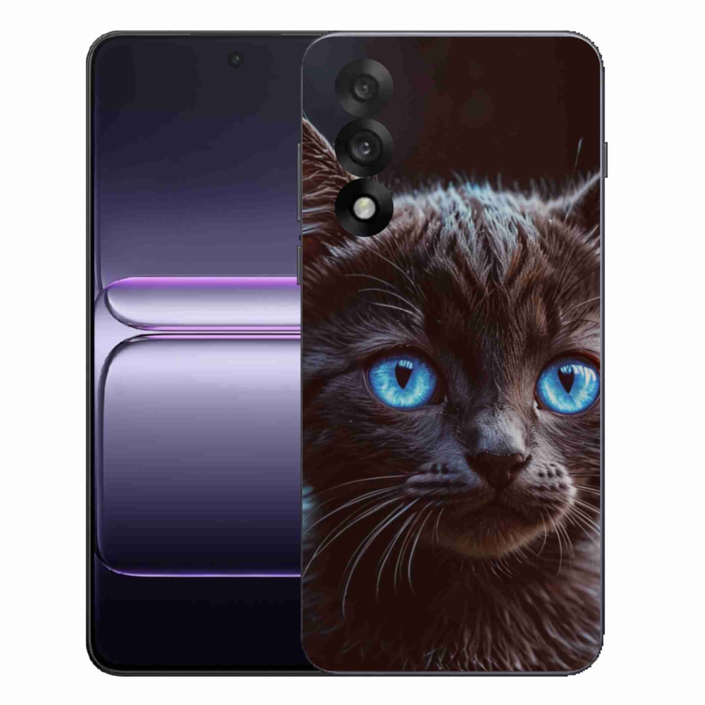 Gél védőhuzat mmCase a One Plus Nord 5 készülékhez - fekete cica 2