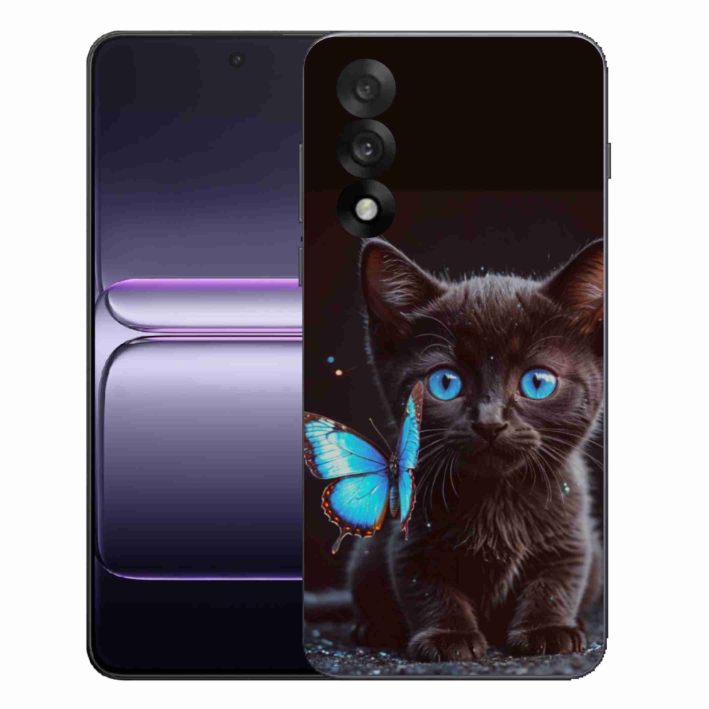 Gél védőhuzat mmCase a One Plus Nord 5 készülékhez - fekete cica 3