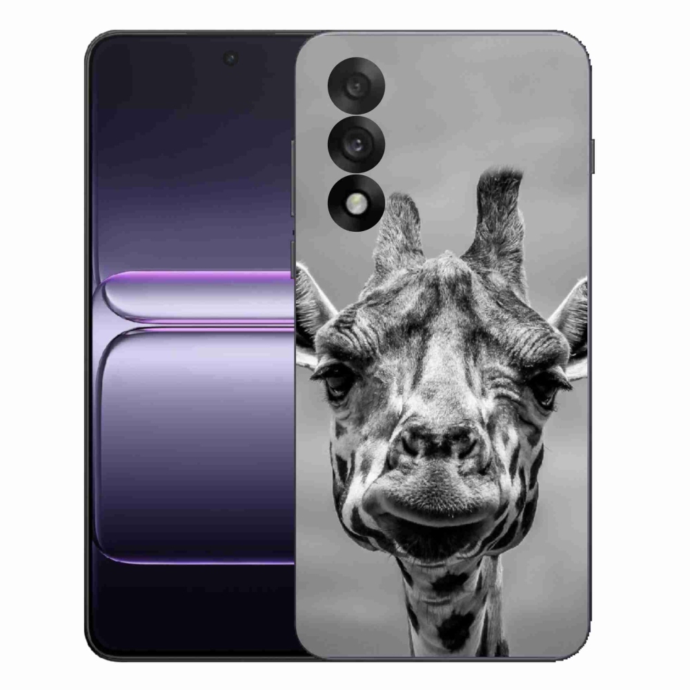 Zselés borítás mmCase a One Plus Nord 5 készülékre - fekete-fehér zsiráf