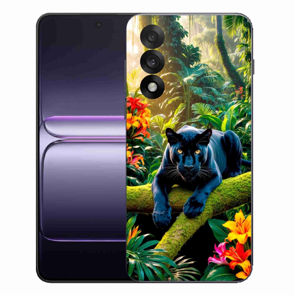 Gél borítás mmCase a One Plus Nord 5-re - fekete párduc a dzsungelben