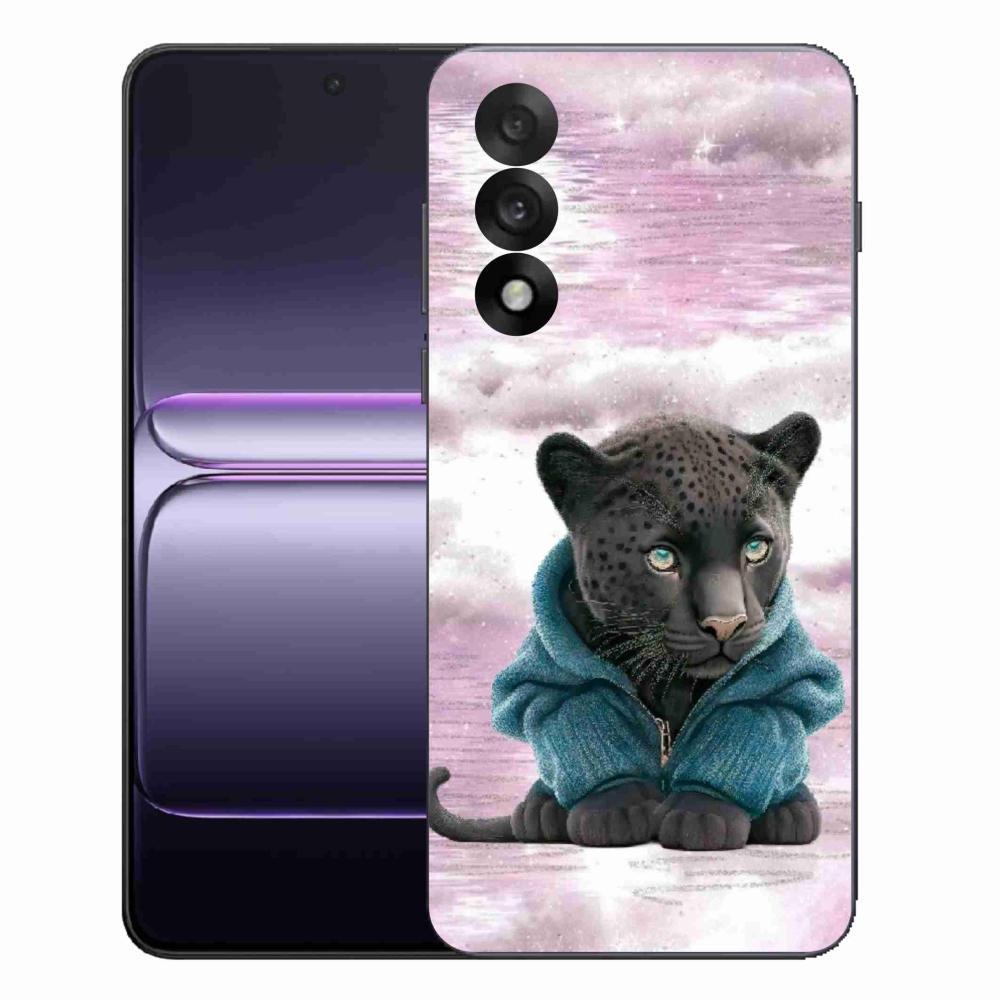 Gél borítás mmCase a One Plus Nord 5 készülékhez - fekete párduc pulóverben