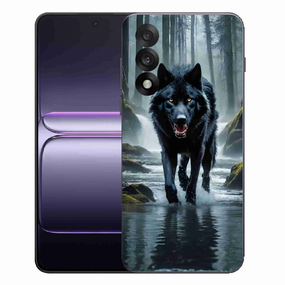 Zselés borítás mmCase One Plus Nord 5 - fekete farkashoz