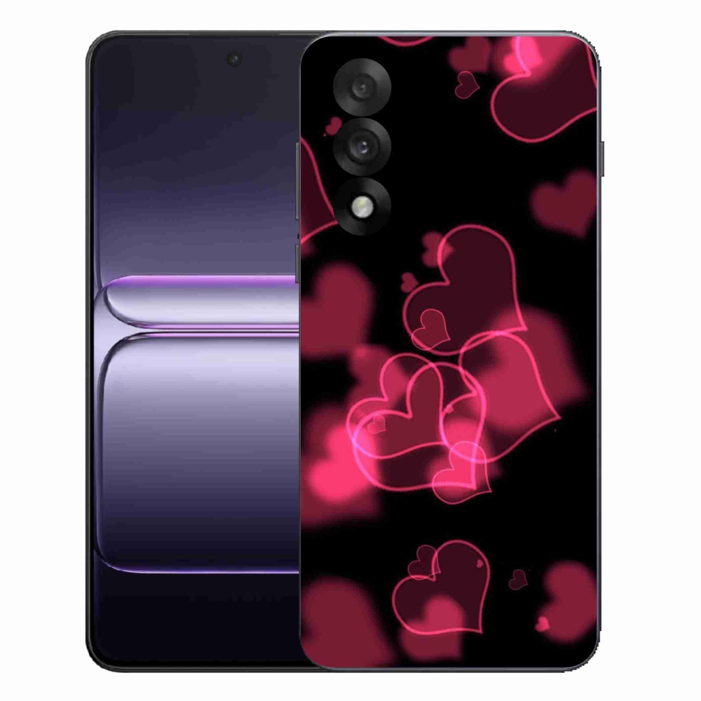 Zselés borítás mmCase a One Plus Nord 5 készülékhez - piros szívek