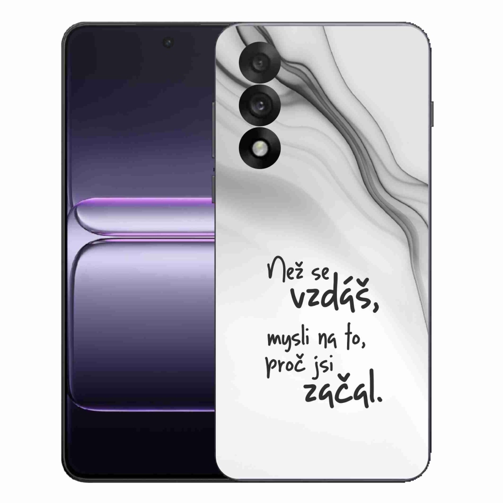Zselés borítás mmCase a One Plus Nord 5 - Idézet 2 fehér háttéren