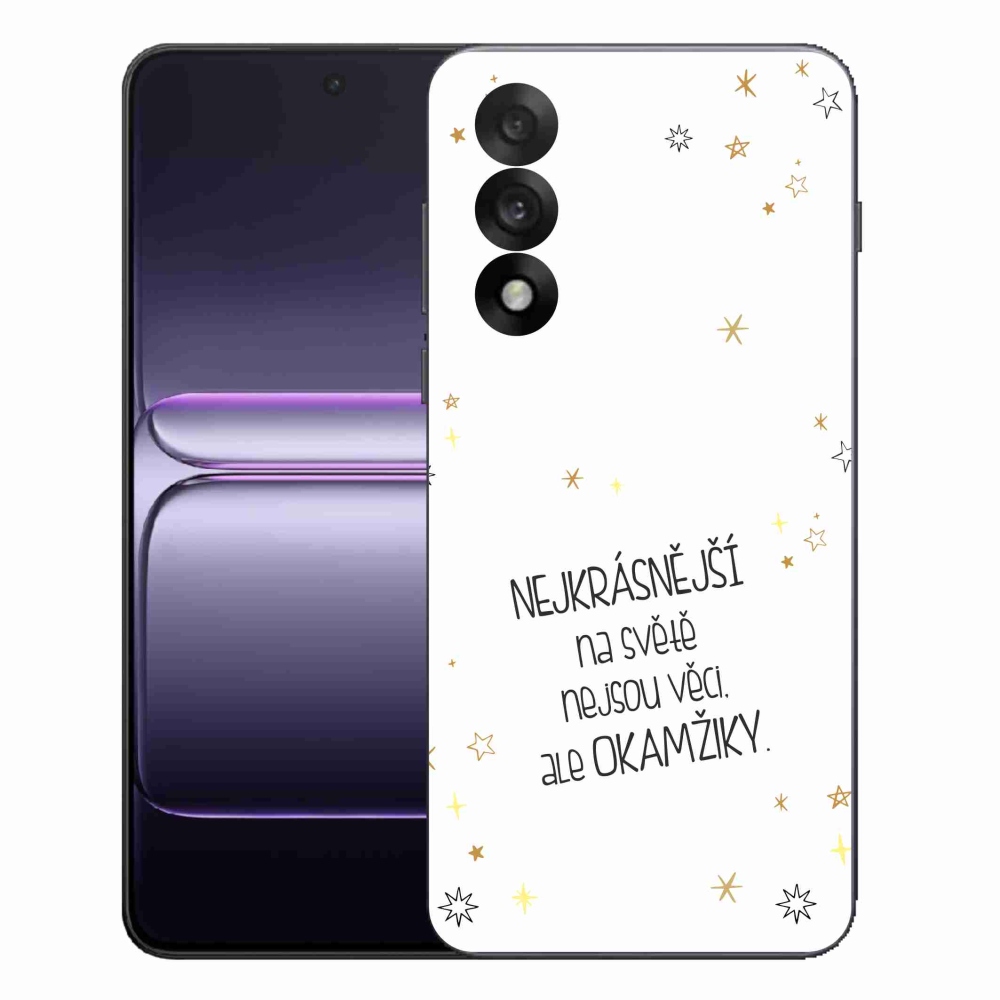 Zselés borítás mmCase a One Plus Nord 5 - Idézet 4 fehér háttérrel