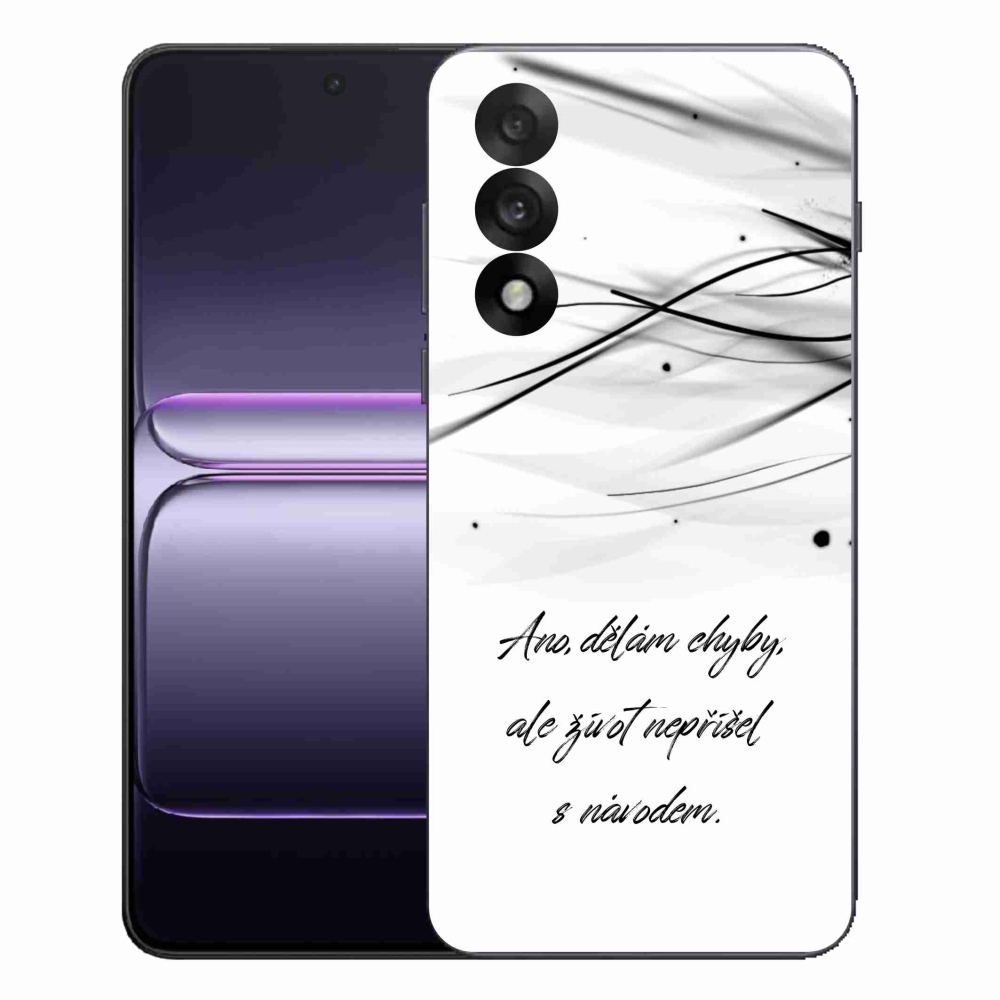 Zselés borítás mmCase a One Plus Nord 5 készülékre - idézet fehér háttérrel