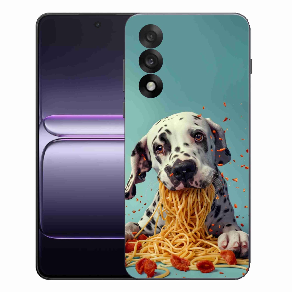 Zselés borítás mmCase a One Plus Nord 5 készülékhez - Dalmát és spagetti