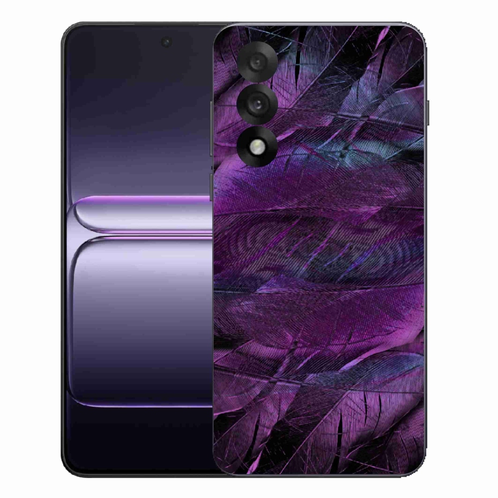 Gél védőhuzat mmCase One Plus Nord 5 - lila tollakhoz