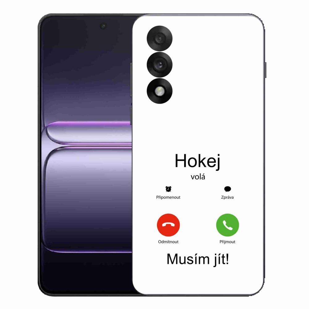 Gél borítás mmCase a One Plus Nord 5 - hoki hívások fehér háttérrel