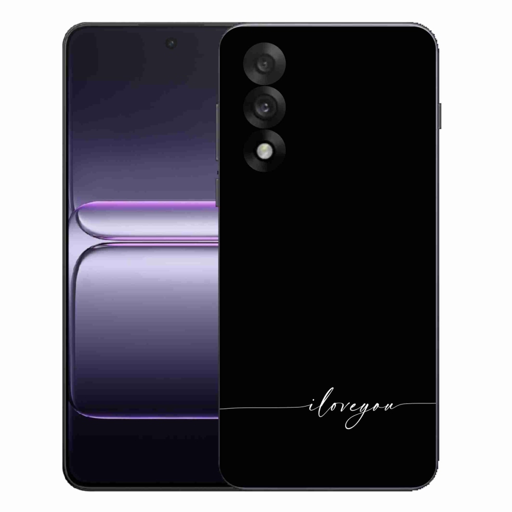 Gél borító mmCase a One Plus Nord 5 készülékre - Szeretlek fekete háttérrel