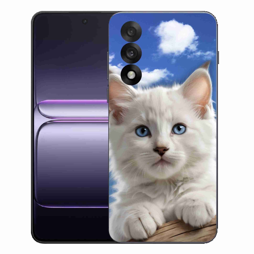Zselés borítás mmCase a One Plus Nord 5 készülékhez - cica és felhők