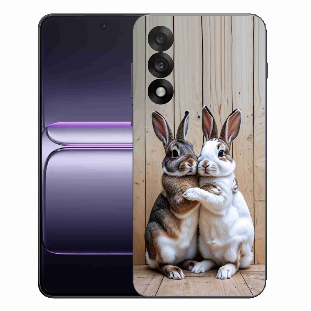 Zselés borítás mmCase a One Plus Nord 5 készülékhez - nyúlpár