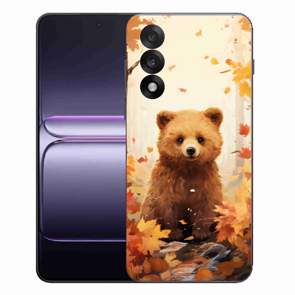 Zselés borítás mmCase a One Plus Nord 5 készülékhez - medve az erdőben