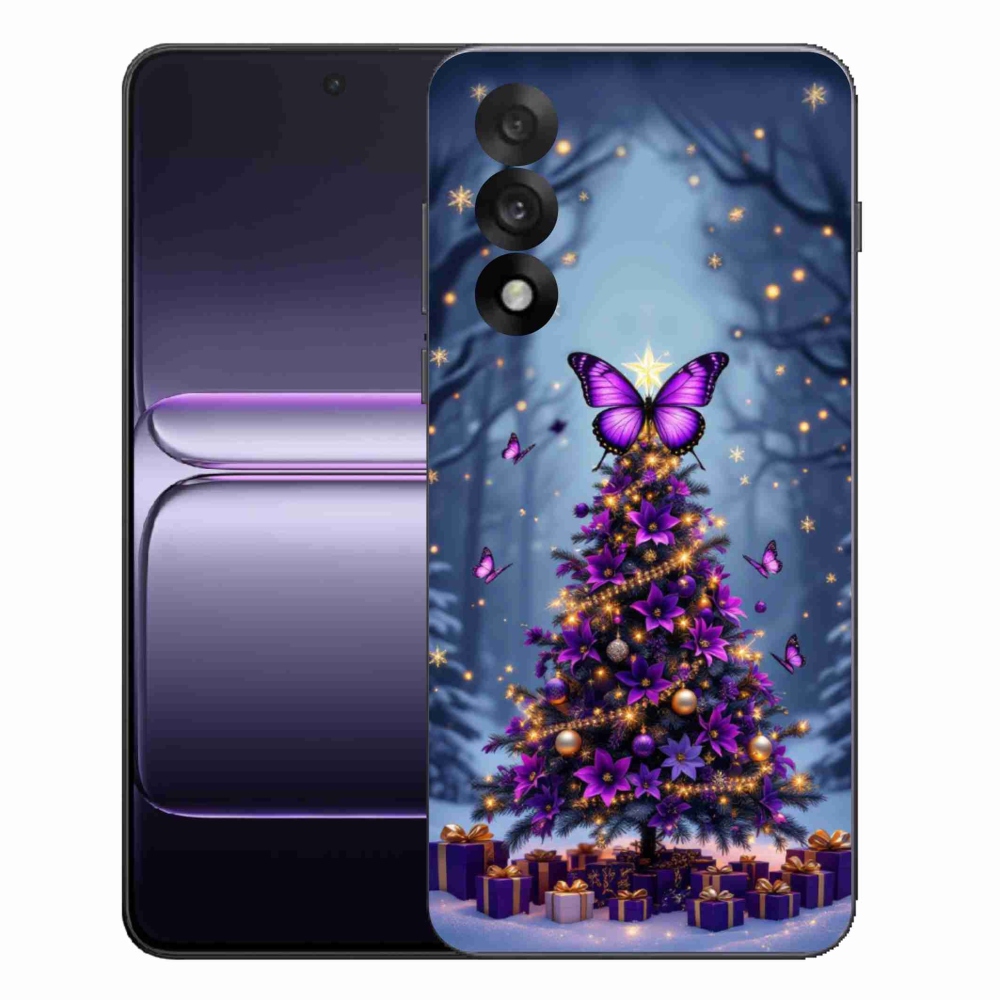 Gél borítás mmCase on One Plus Nord 5 - pillangó karácsonyfa