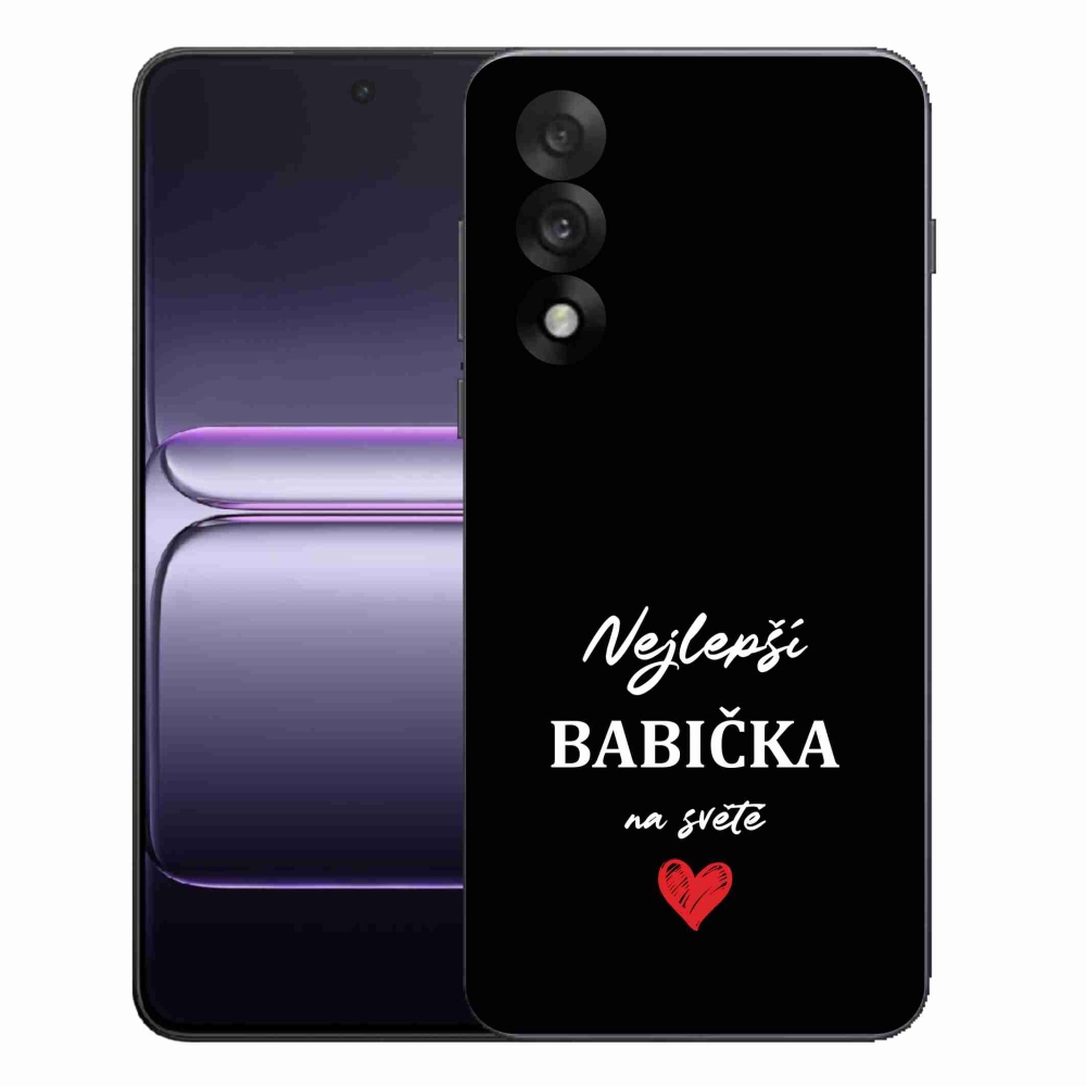 Gél borítás mmCase on One Plus Nord 5 - Best Grandma 1 fekete háttérrel