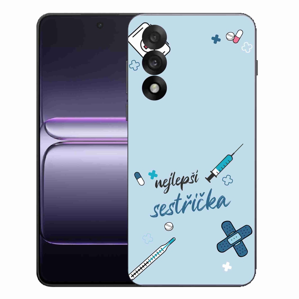 Gél borító mmCase a One Plus Nord 5 készülékre - legjobb kishúg kék háttérrel