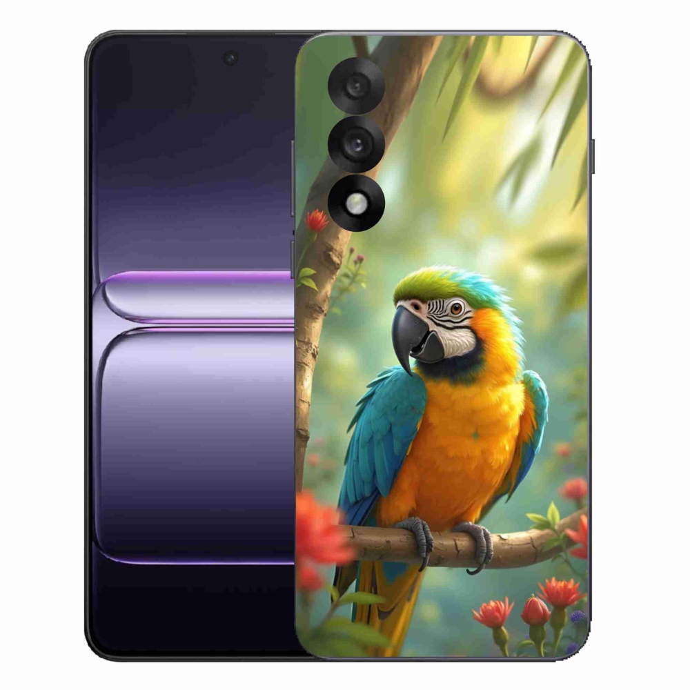 Zselés tok mmCase One Plus Nord 5 készülékhez - papagáj ara kék és sárga
