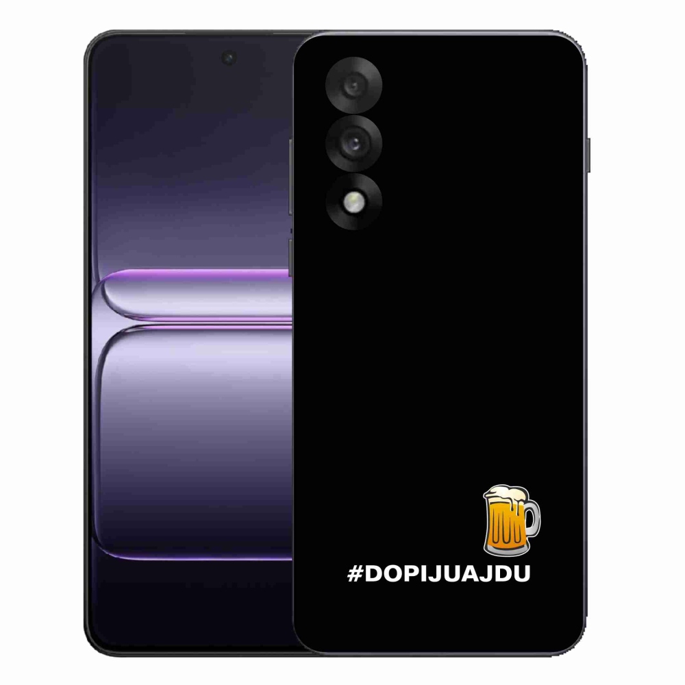 Gél borító mmCase a One Plus Nord 5 - sör motívum 1 fekete háttérrel