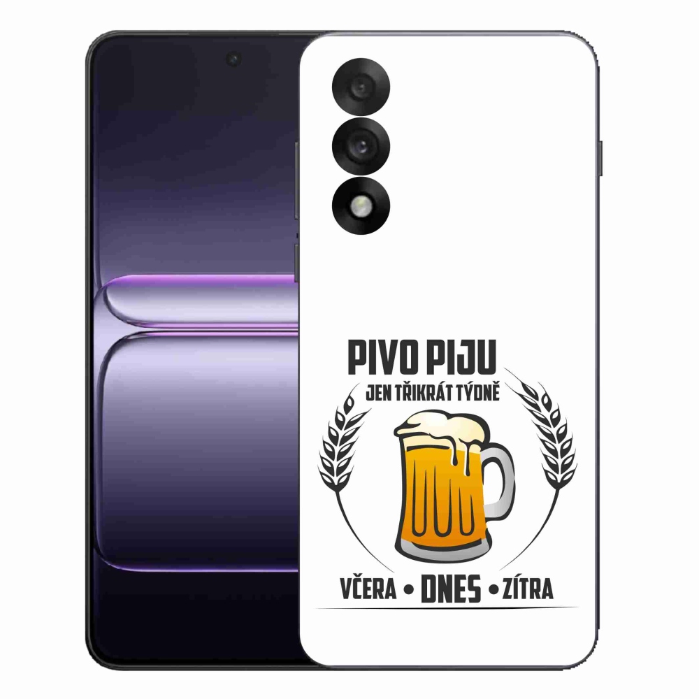 Gél borító mmCase a One Plus Nord 5 készülékhez - sör motívum fehér háttérrel