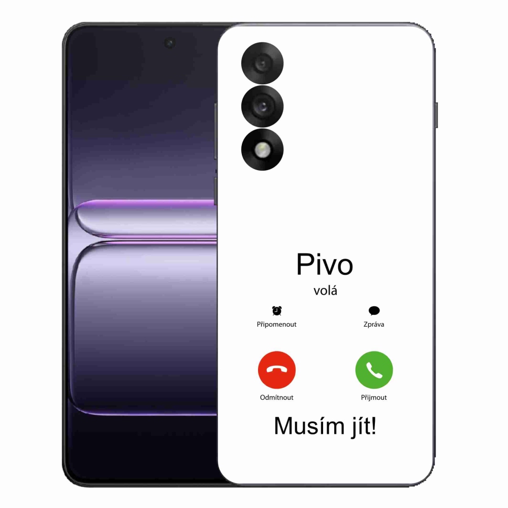 Gél borító mmCase a One Plus Nord 5 - sör hívja fehér háttérrel