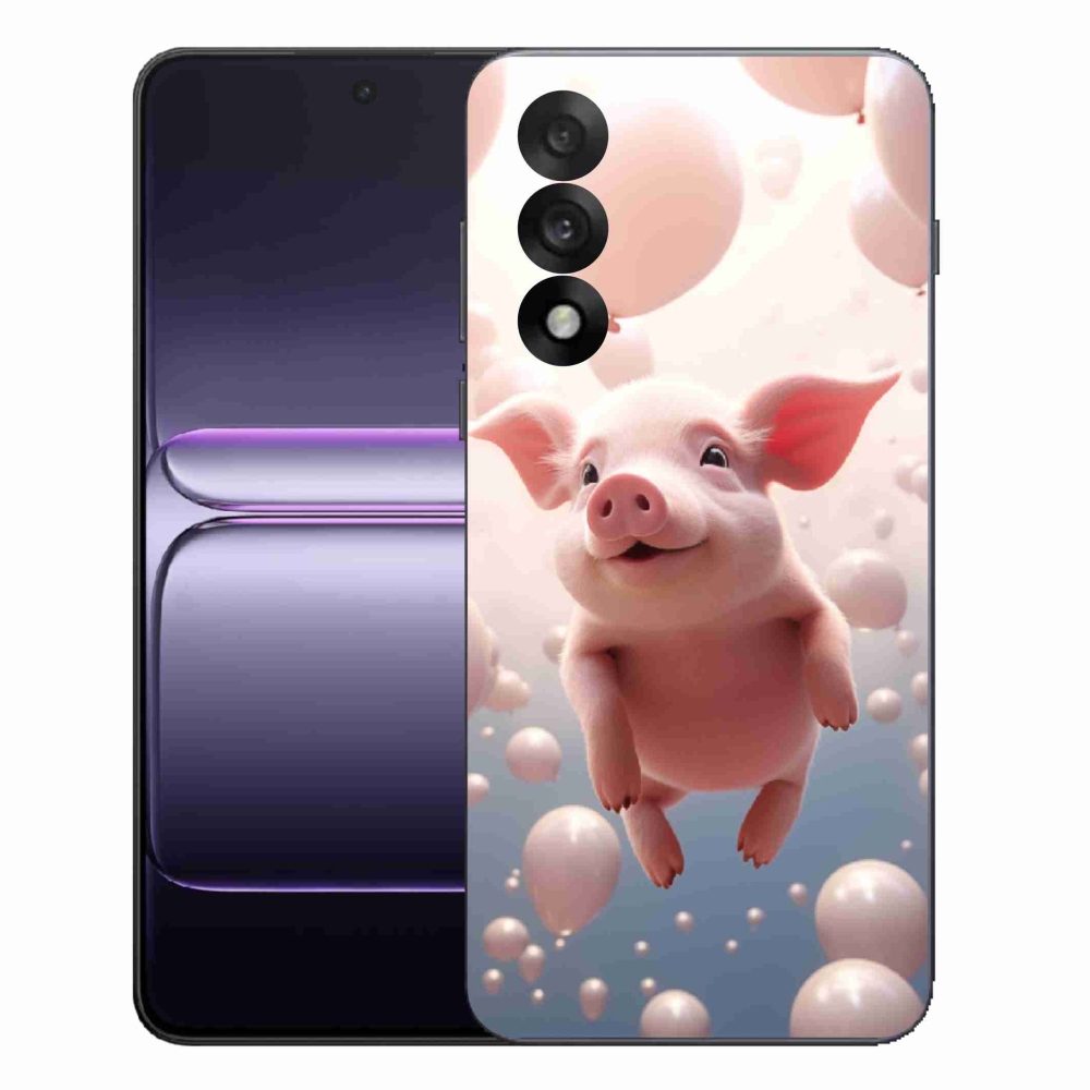 Zselés borítás mmCase a One Plus Nord 5 készülékhez - malacka lufikkal