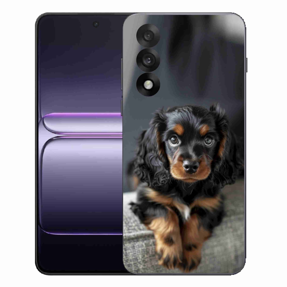Gél borítás mmCase for One Plus Nord 5 - aranyos hosszú szőrű tacskó
