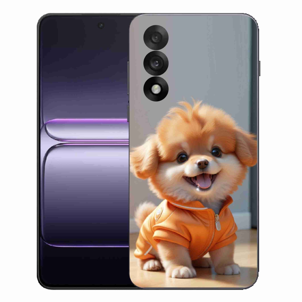 Zselés borítás mmCase a One Plus Nord 5 számára - aranyos pomerániai pulóverben