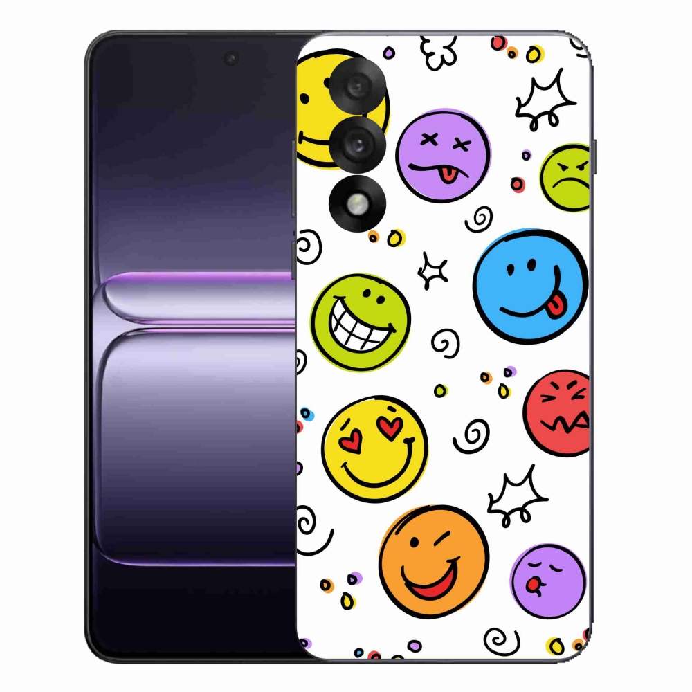 Zselés borítás mmCase a One Plus Nord 5 készülékhez - smiley-k