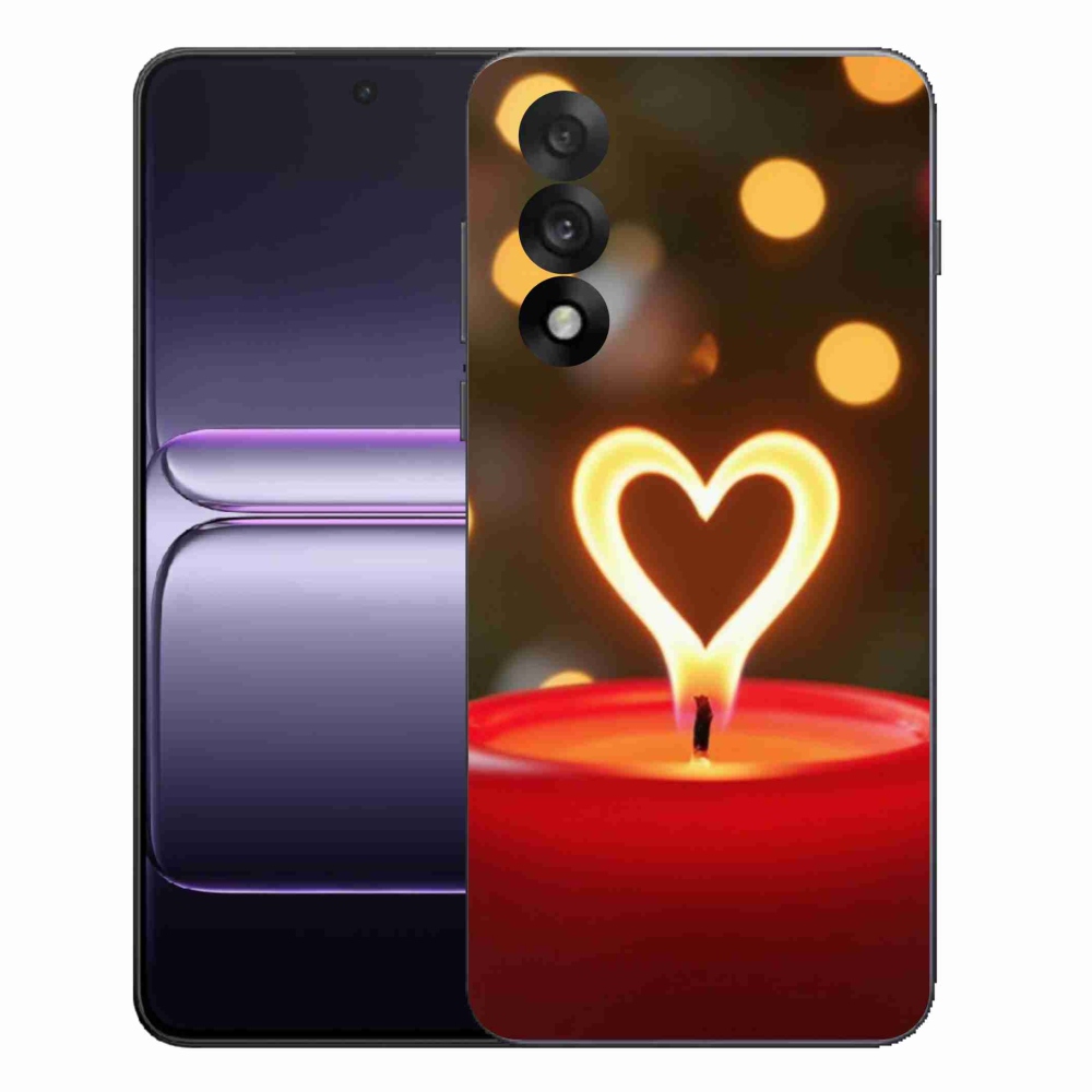 Zselés borítás mmCase a One Plus Nord 5 készülékre - lángoló szív