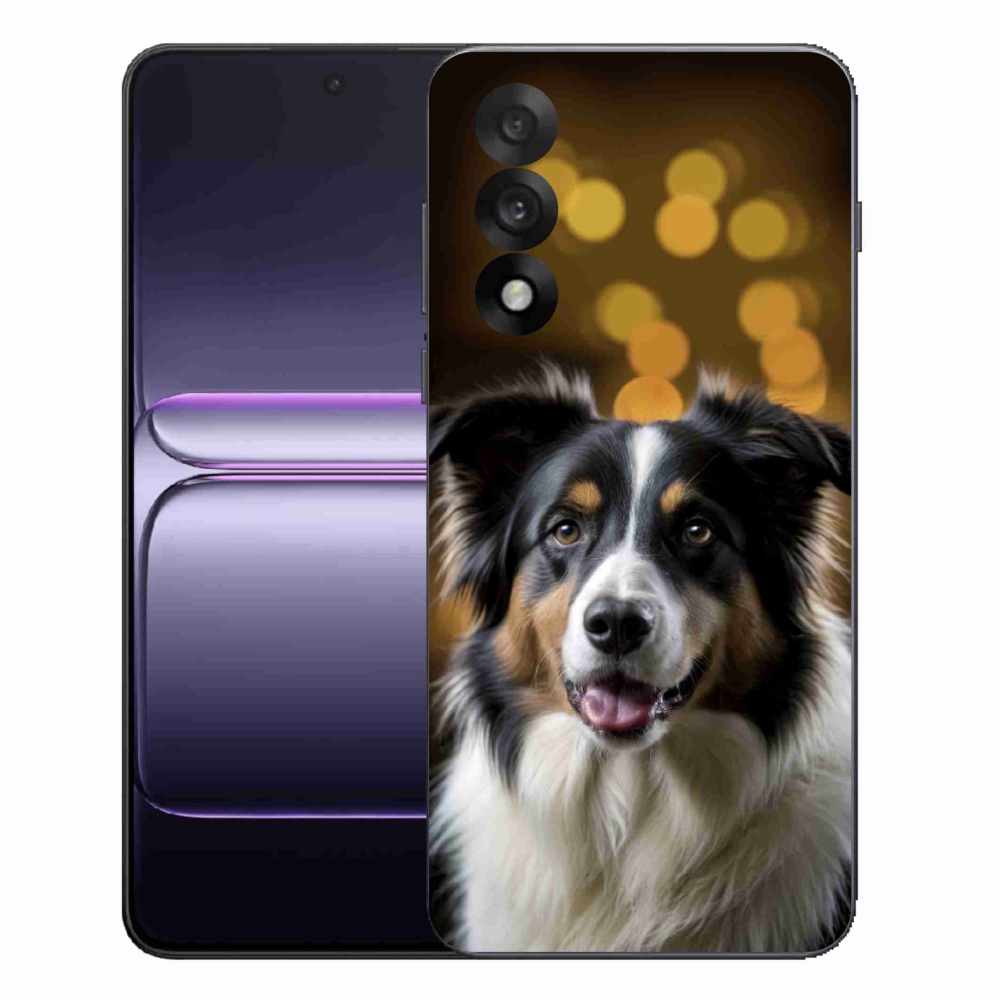 Zselés borítás mmCase a One Plus Nord 5 készülékhez - mosolygós ausztrál juhászkutya