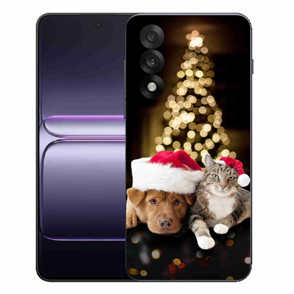 Gél borítás mmCase on One Plus Nord 5 - Karácsonyi kutya és macska