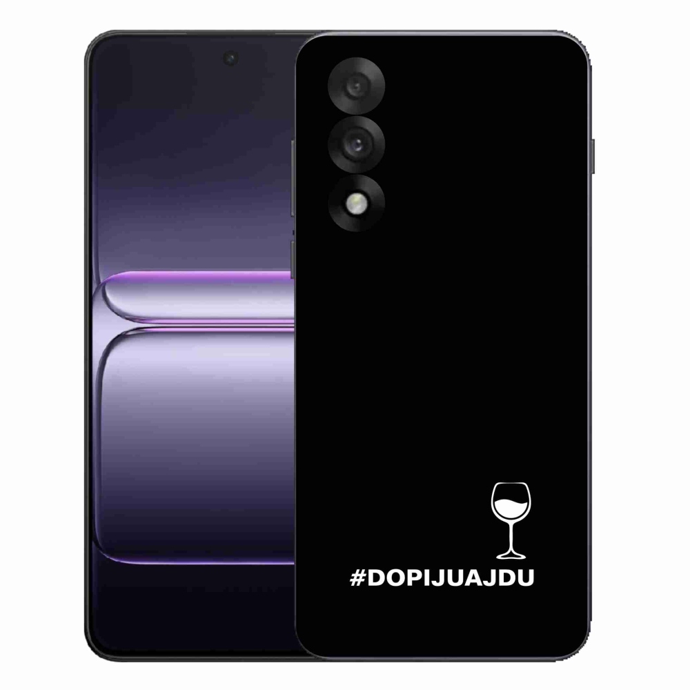 Gél borítás mmCase a One Plus Nord 5 készülékhez - bor motívum fekete háttérrel