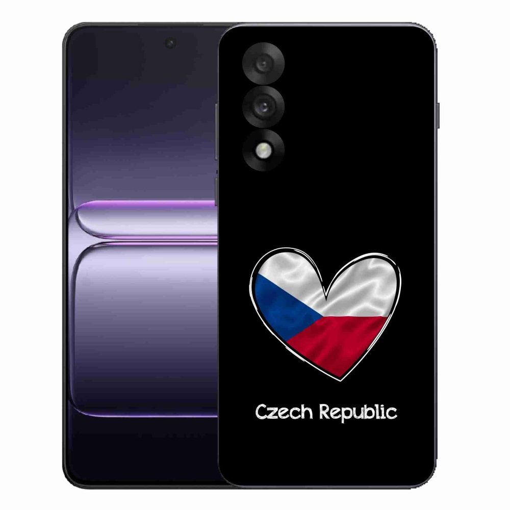 Gél borító mmCase on One Plus Nord 5 - zászló szív fekete háttérrel
