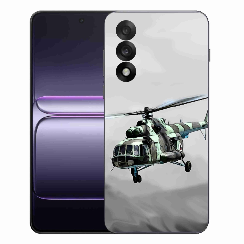 Zselés borítás mmCase a One Plus Nord 5 számára - katonai helikopter