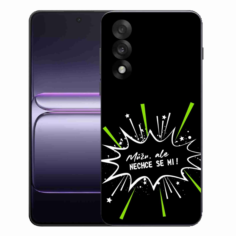 Gél borító mmCase a One Plus Nord 5 készülékhez - vicces szöveg 11 fekete háttér